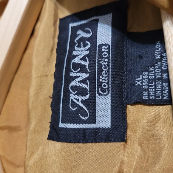 Vintage Silk Multicolor Animal Print Bomber Jacket By Anney Collection Size XL - Picture 3 of 4